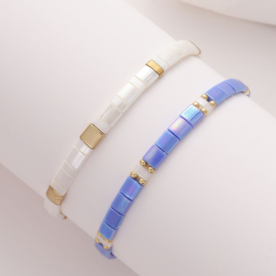 Parure Prune - Bracelets de perles