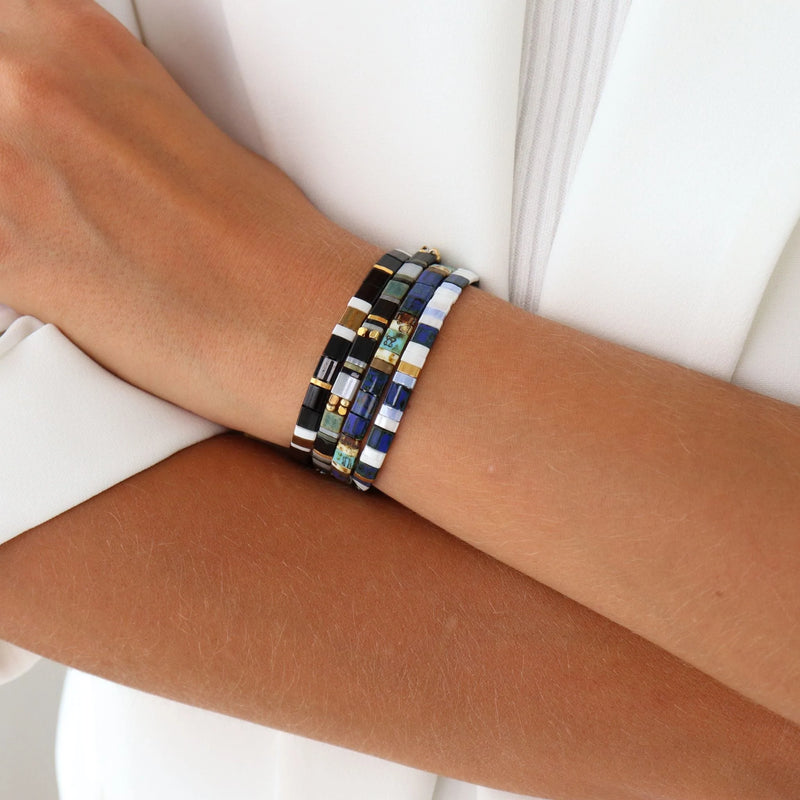 bracelet perle plate